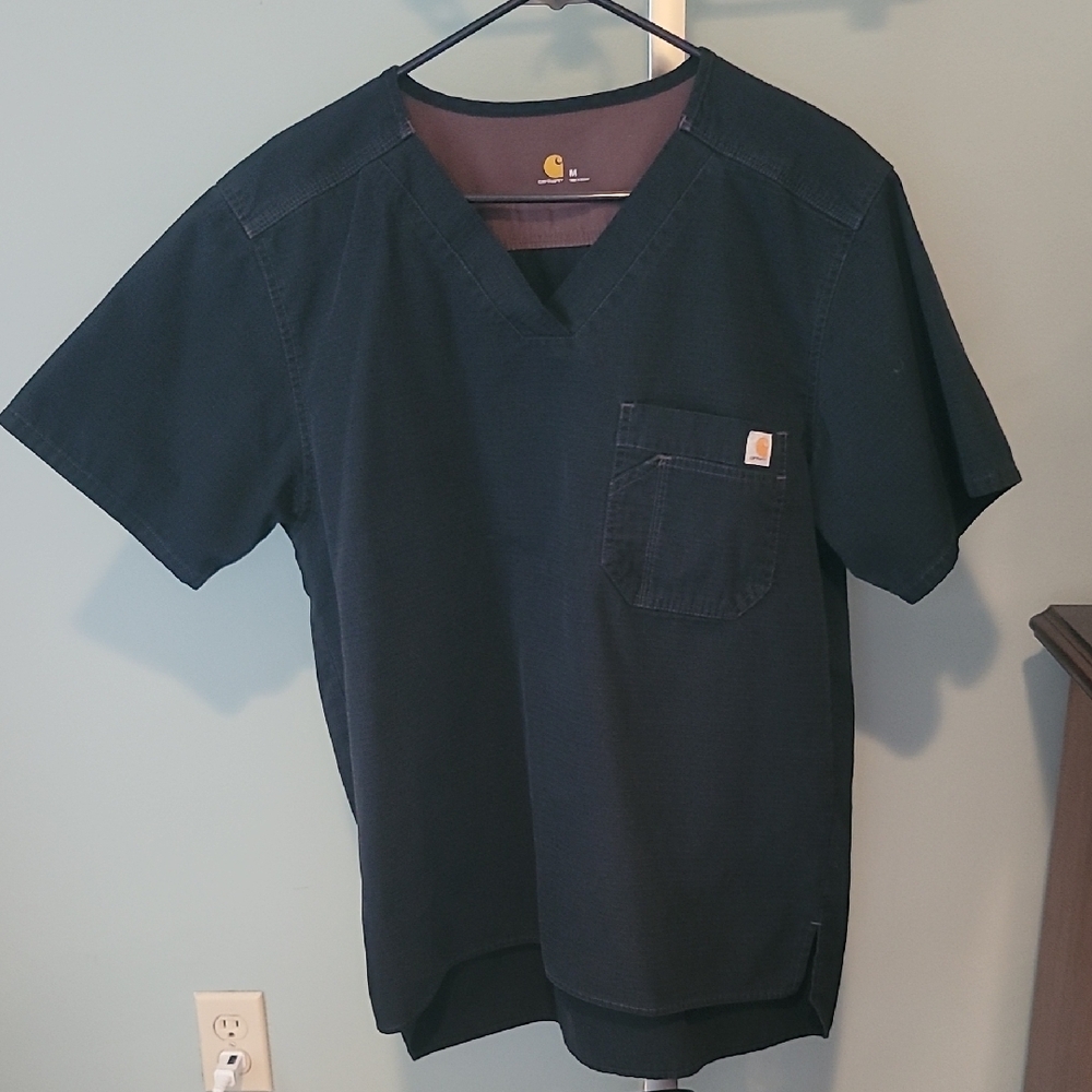 Carhartt Black Short Sleeve Scrub Top